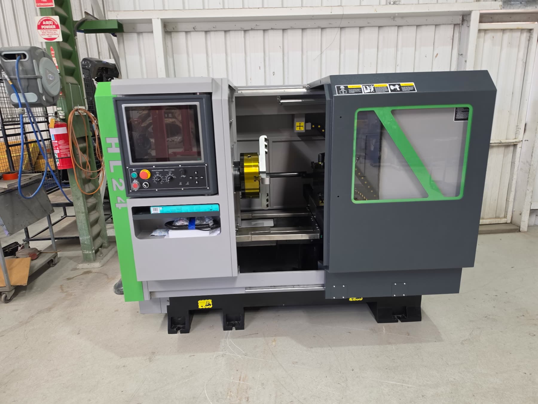 Our CNC wheel lathe installed in the Bowral workshop
